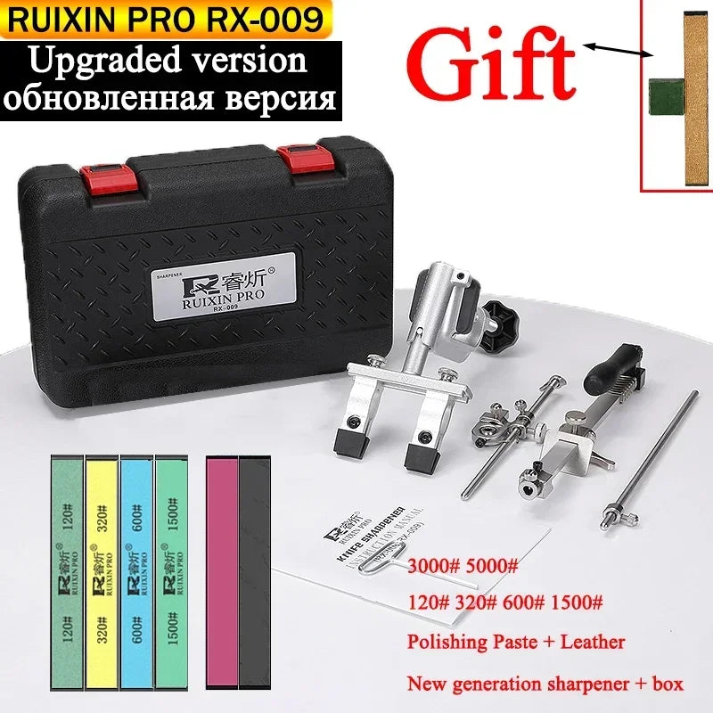 2023 New Upgraded Version Ruixin Pro RX009 Aluminium Alloy Knife Sharpener System 360 Degree Flip Constant Angle Grinding Tools-EXPROTAS
