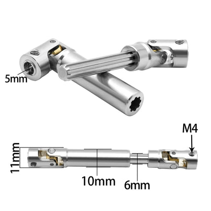 1/10 RC Crawler Metal Internal Spline Driveshaft w/ Universal Joint - EXPROTAS