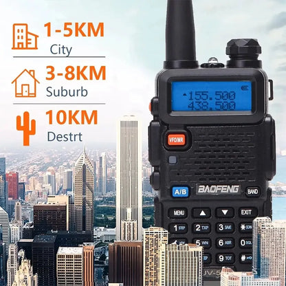 4PCS Baofeng UV-5R Two Way Radio Walkie Talkie Long Range 10KM 5W