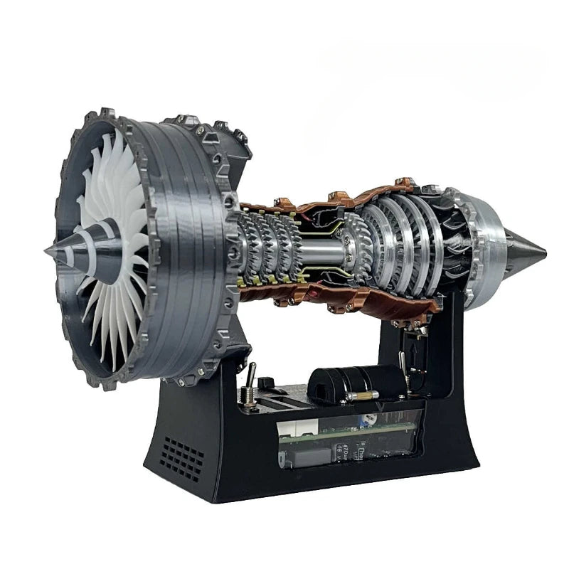 TR900 Super Turbofan Engine Model Brushless Motor Function Fan Electric Buffer 3D Printing Process Boutique Toy Collection-EXPROTAS