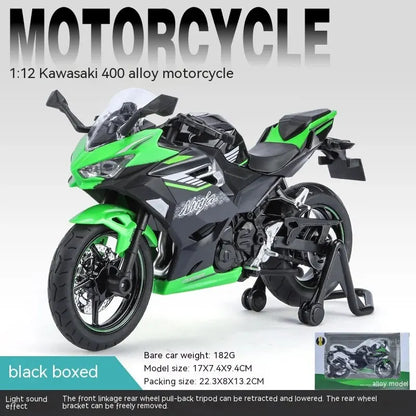1:12 Kawasaki Motorcycle Die-cast Model - Sound & Light Effects - Authentic Details - Fun for Kids & Motorcycle Lovers-EXPROTAS