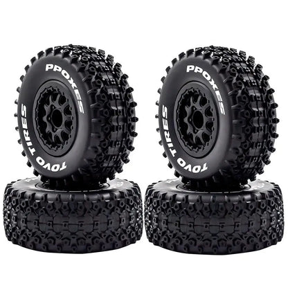 4Pcs 112mm Truck Tires Tyre 1/10 Short Course RC Wheels 12mm Hex Arrma