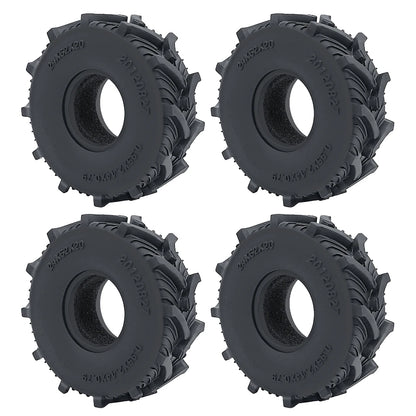 YEAHRUN 4Pcs 1.0inch Soft Rubber Wheel Tires 50/54/58/62/64/65mm for TRX-4M 1/18 Axial SCX24 1/24 RC Crawler Car Upgrade Parts-EXPROTAS