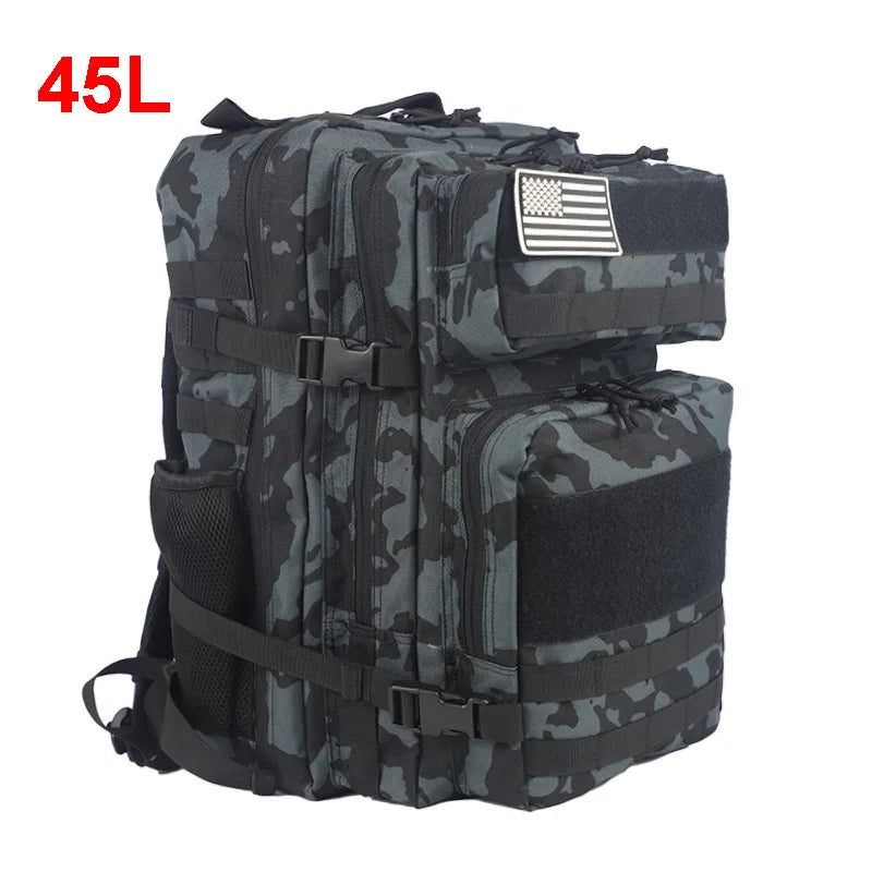 25L 45L Camping Hiking Backpack Tactical Bag Molle Patches Travel 900D Men Women Men Outdoor Ruckdack Shoulder Travel Gym Pack-EXPROTAS