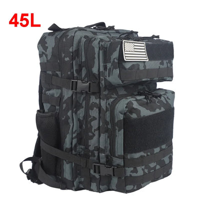 25L 45L Camping Hiking Backpack Tactical Bag Molle Patches Travel 900D Men Women Men Outdoor Ruckdack Shoulder Travel Gym Pack-EXPROTAS