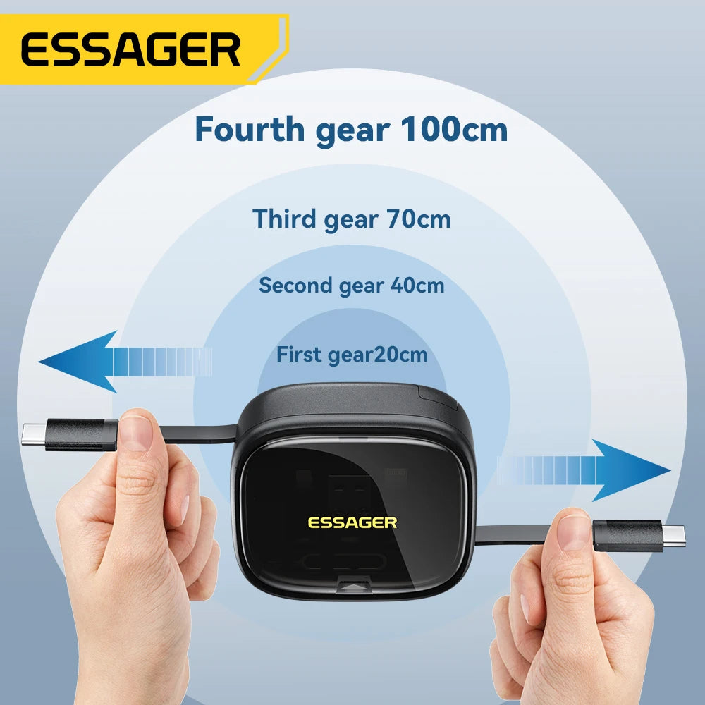 Micro Lightning Cable Fast USB 60W Charger for Travel Storage Box