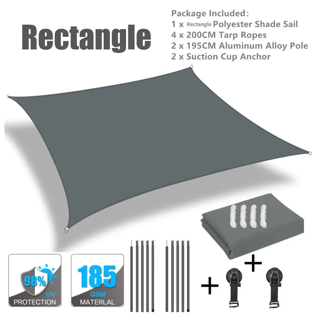 Awning Waterproof Tarp Tent Shade Outdoor Camping Car Awning Side Pergola Car Tail Tent Canopy For Campervan Motorhome Suv-EXPROTAS