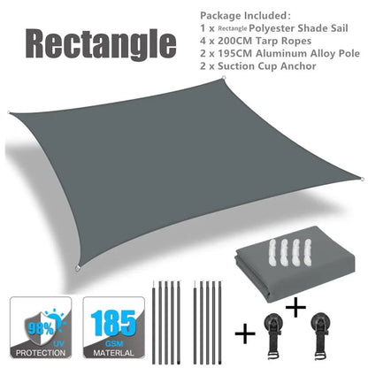 Awning Waterproof Tarp Tent Shade Outdoor Camping Car Awning Side Pergola Car Tail Tent Canopy For Campervan Motorhome Suv-EXPROTAS