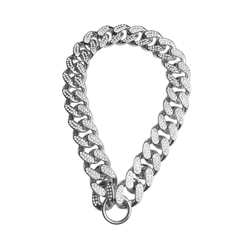 Stylish Dog Collar Chain Necklace for Pets Decorative Stainless Steel Accessory