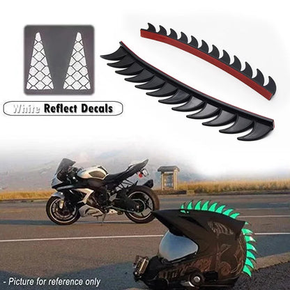 Rubber Dirt Biker Motorcycle Helmet with Mohawk Spikes - 5 Colours