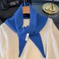 Korean Triangle Scarf Women Wool Knitted Triangular Headscarf Warm Shawl
