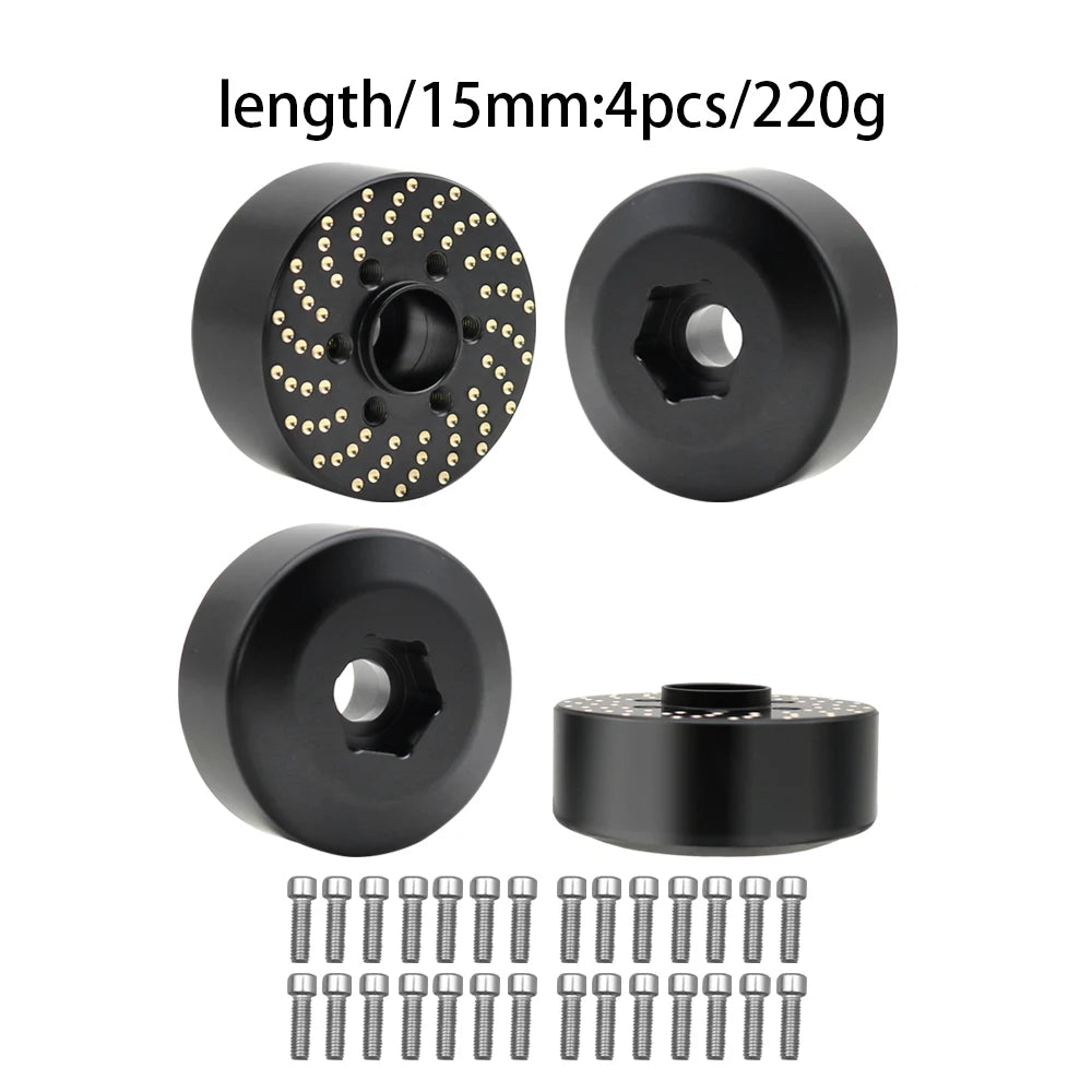 Brass Wheel Hex Hub Adapter for 1.9/2.2 Beadlock RC Crawler Axial SCX10 TRX4 TRX6 - EXPROTAS