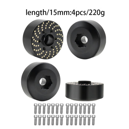 Brass Wheel Hex Hub Adapter for 1.9/2.2 Beadlock RC Crawler Axial SCX10 TRX4 TRX6 - EXPROTAS