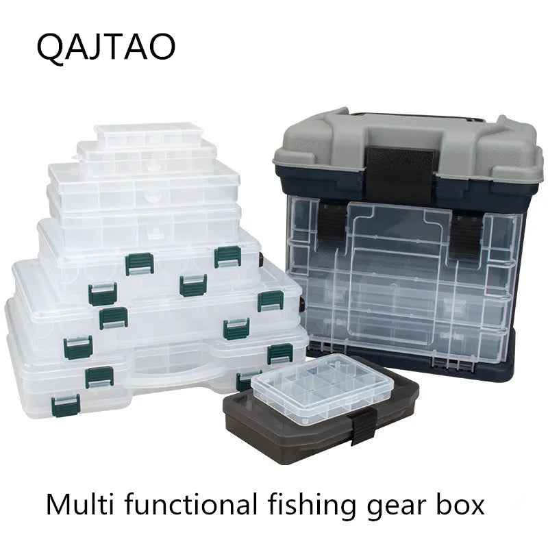 Fishing Tackle Box Double Sided Lure Storage Compartment Case Waterproof