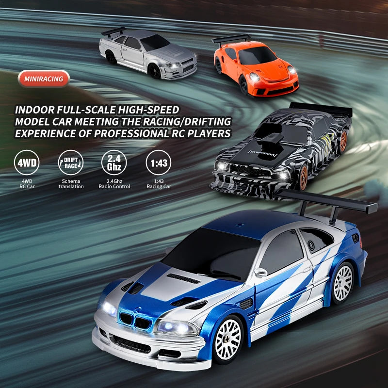Gyro 1/43 RC Drift Car 4WD RTR High Speed Radio Control 2.4G Mini Racing