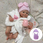 AnjoDoll 13 Inch Silicone Reborn Doll Open Mouth Washable Girl Boy 2 Outfits