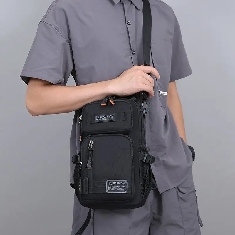 Men's Chest Bag Sling Backpack Outdoor Travel Crossbody Pack for Hiking