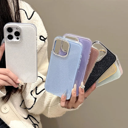 Shiny Diamond Glitter Bumper Case for iPhone 11-17 Air Pro Max Plus Shockproof
