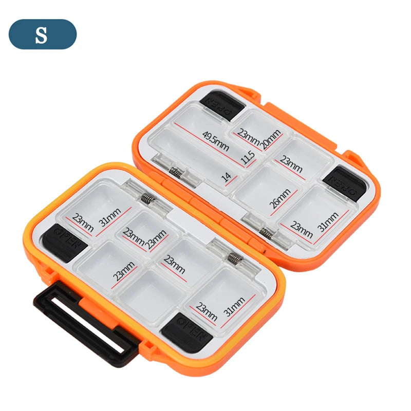Waterproof Fishing Tackle Box Hook Lure Bait Storage Organizer Case