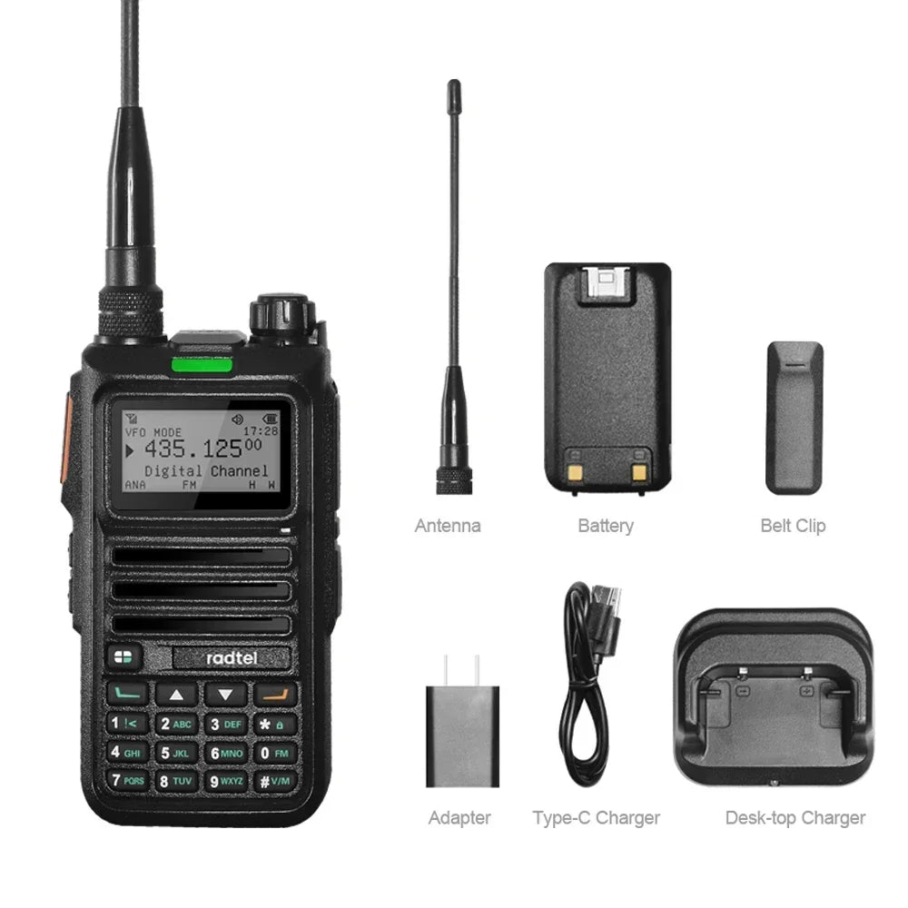 Radtel Digital Walkie Talkie Ham Radio DMR 1024 Channels Dual Band