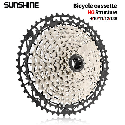 SUNSHINE Ultralight MTB Bike Cassette HG 9–13 Speed Carbon Steel Sprocket - EXPROTAS