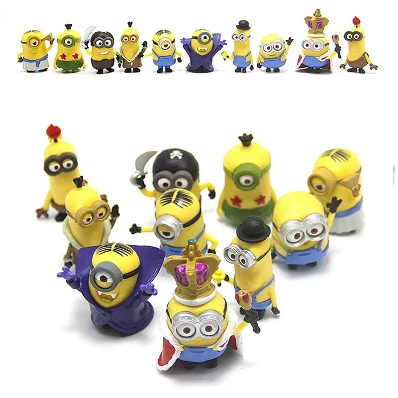 Kawai Mini Figurines 10Pcs Set Action Figures for Xmas Gifts