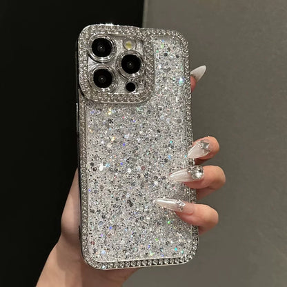 Bling Diamond Clear Case for iPhone 11-15 Pro Max Plus Soft Shockproof Cover