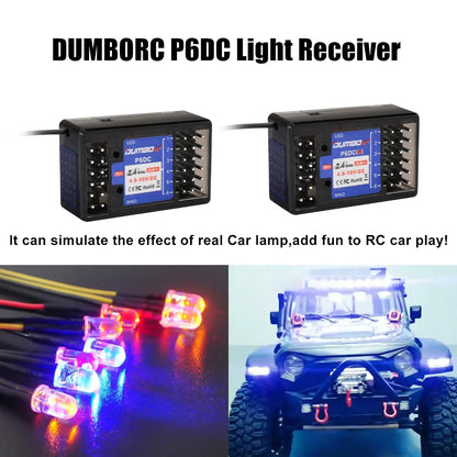 Dumborc 2.4GHz Receiver for RC Car Boat with Gyro P6DC P6F P4FM P10F