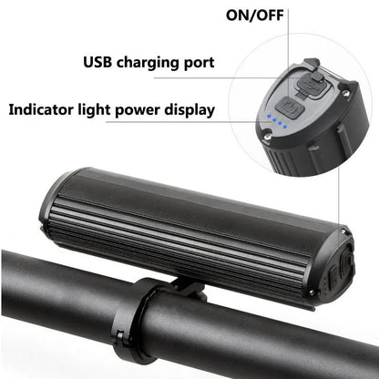 LED Bike Light 8000mAh Front Rechargeable Waterproof USB Torch Lamp
