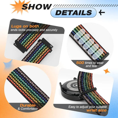 20mm 22mm Nylon Strap for Garmin Forerunner Venu Vivoactive Watch Band