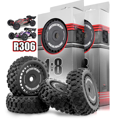4pcs 17mm Wheel Tires for ARRMA 1/8 Talion 6S BLX,Typhon 6S 3S BLX,Redcat,Losi,Team,Kyosho,HPS,HPI,Hobao,RC Wheel & Wheel Tires