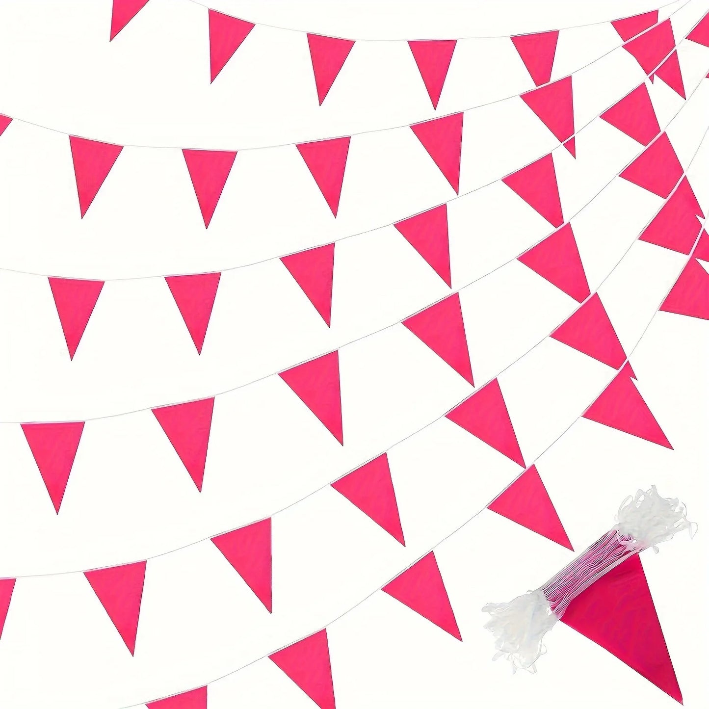33ft Pennant Banner Flag 20Pcs Triangle Bunting Party Decoration Blue