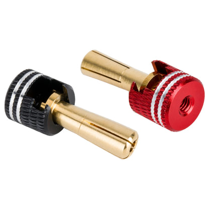 4mm 5mm Low Profile Bullet Plugs Solderless Metal Heatsink Connectors RC Car