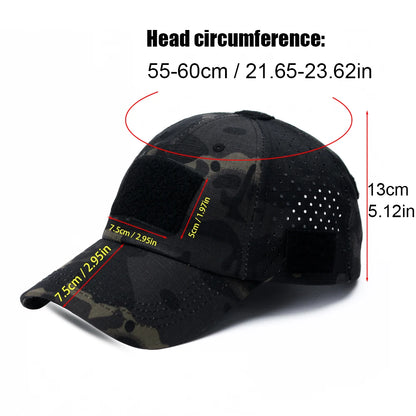 2Pcs Camouflage Baseball Cap Breathable Sun Hat Outdoor Hunting Fishing