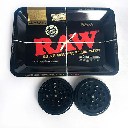 60mm Plastic Herb Grinder 2 Layer Spice Crusher with Metal Tobacco Rolling Tray