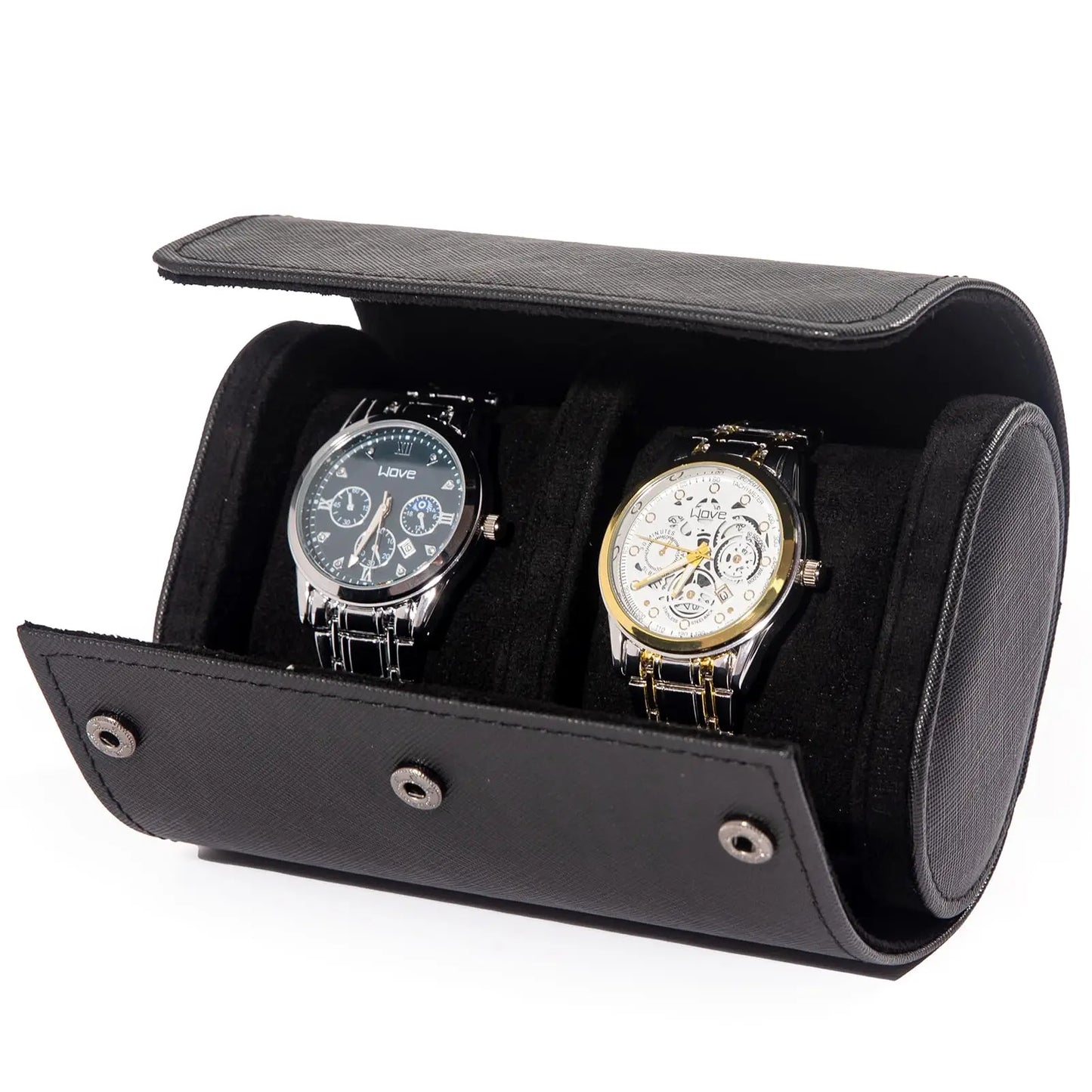 Leather Watch Case for Travel - Classic Rectangle Design, 1 Slot