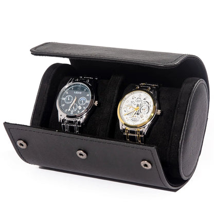 Leather Watch Case for Travel - Classic Rectangle Design, 1 Slot