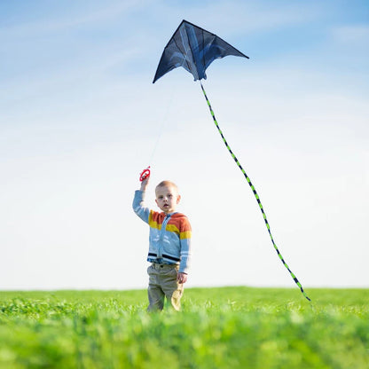 2m Delta Kite for Outdoor Beach Camping Easy Flyer for Adults and Kids