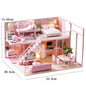 Wooden Miniature Duplex Dollhouse DIY 3D Puzzle Kit with Furniture LED Decoration Gift - EXPROTAS