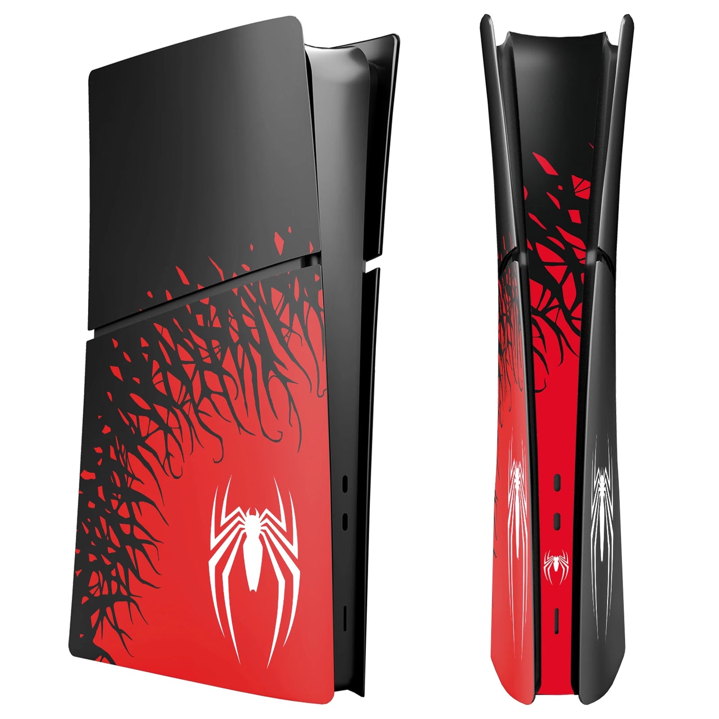 Premium ABS Replacement Shell Accessories for PS5 Slim Protective Cover Hard Faceplate Fit for Playstation 5 Slim Spider Version-EXPROTAS