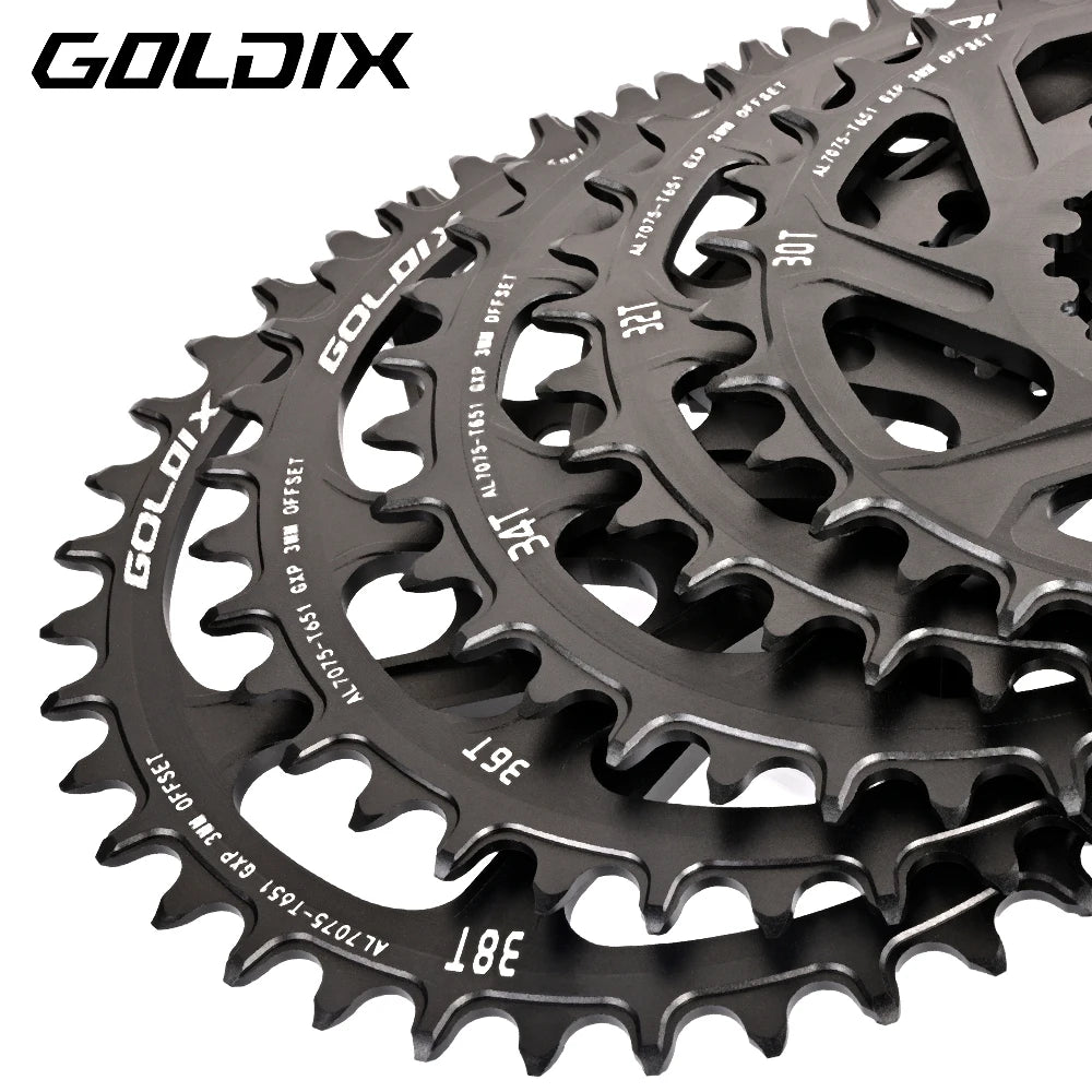 GOLDIX Narrow Wide Chainring SRAM 3-Bolt Direct Mount 0/3/6mm Offset MTB - EXPROTAS