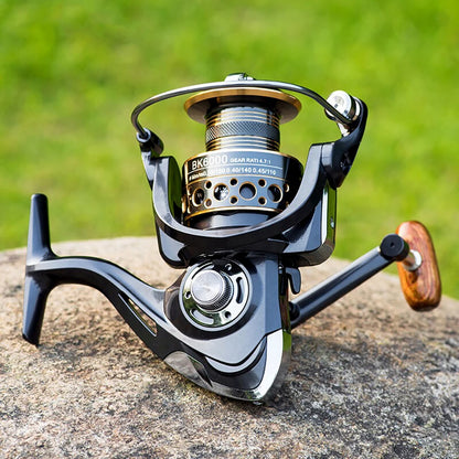 Spinning Fishing Reel 5.2:1 Gear Ratio Metal Drag 2000 3000 4000 5000 6000 7000