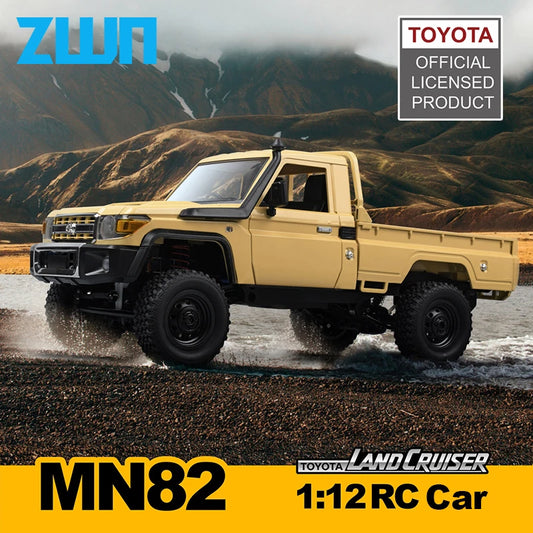 ZWN MN82 1:12 Retro Rc Car With LED Lights Full-scale Simulation LC79 Professional 4WD Remote Control Pickup RC Truck Model Toys-EXPROTAS
