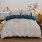 Cotton Duvet Cover 100% Cotton Bedding Set with Plaid Stripe 1 Duvet 2