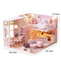 Wooden Miniature Duplex Dollhouse DIY 3D Puzzle Kit with Furniture LED Decoration Gift - EXPROTAS