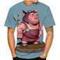 Summer Interest Fashion T-Shirt Men Funny Animal Graphic Tee Short Sleeve