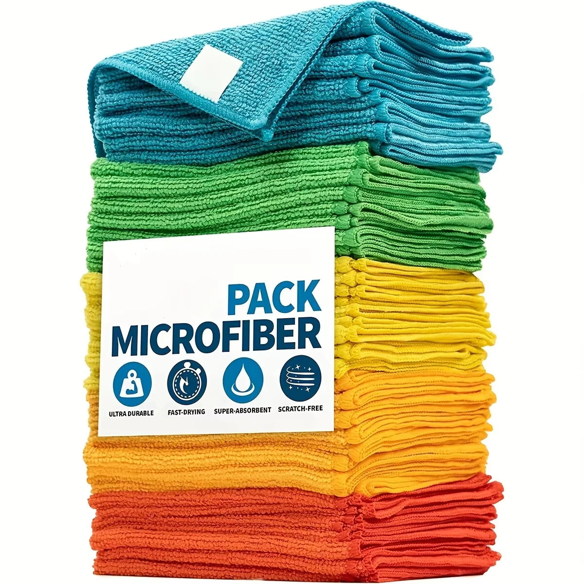 10/5/3pcs Microfiber Cleaning Cloths Kitchen Bathroom Dishwashing Towels
