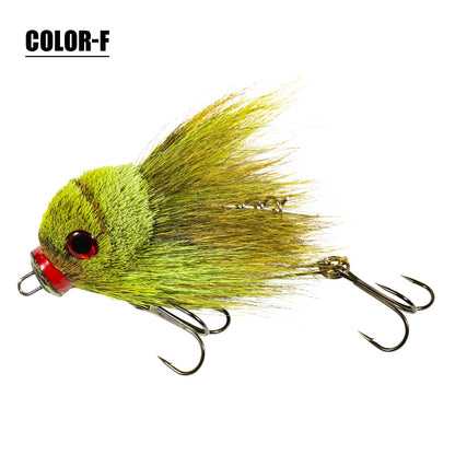 Rosewood Mouse Swimbait Lure Bucktail Rig for Muskie Pike Fishing Tackle