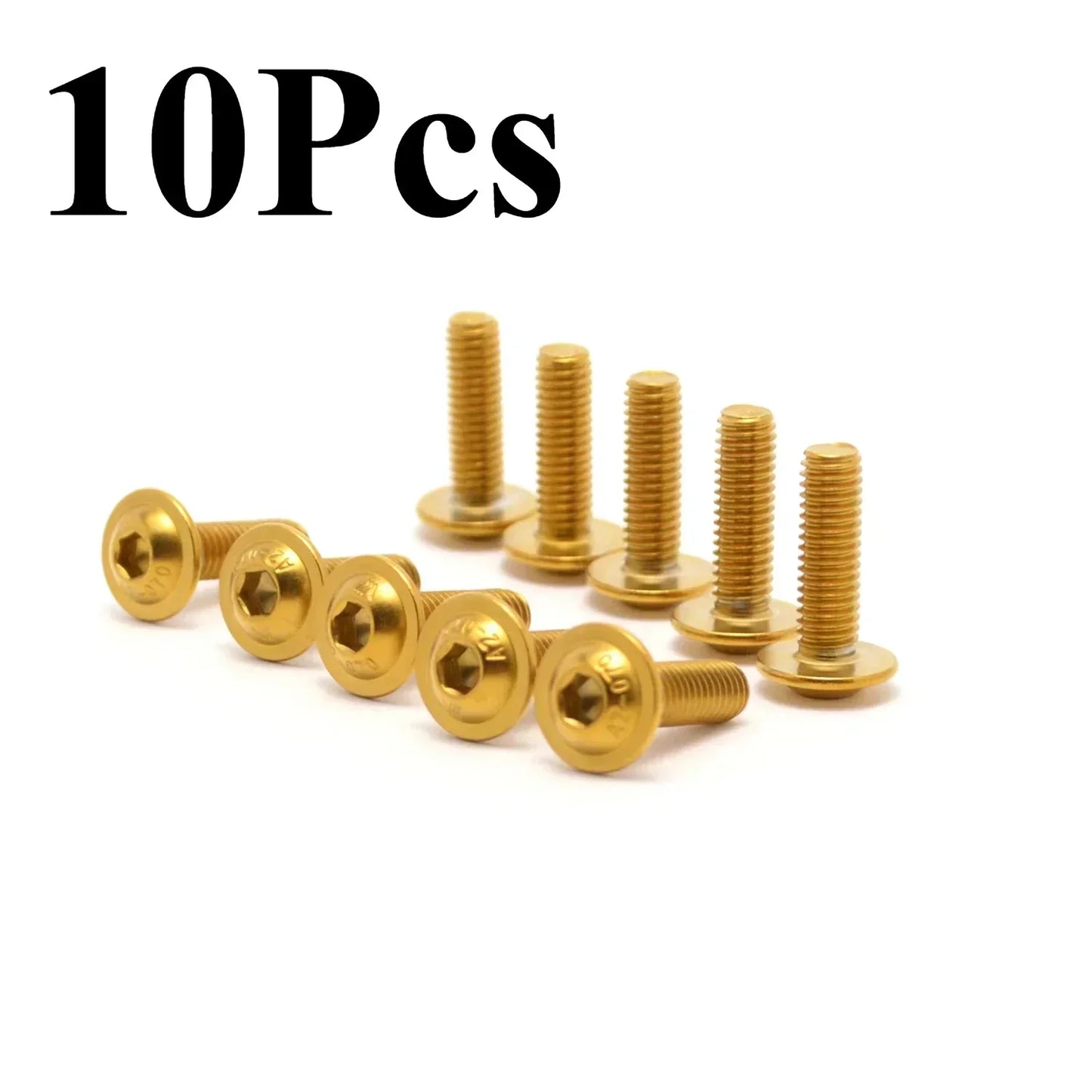 10Pcs Motorcycle Bolts Screw Titanium M5 M6 Torx Head 20mm 16mm Fixing