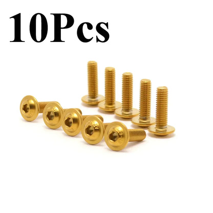 10Pcs Motorcycle Bolts Screw Titanium M5 M6 Torx Head 20mm 16mm Fixing
